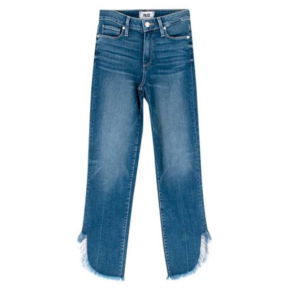 Paige Hoxton Staight ankle jeans frayed hem
